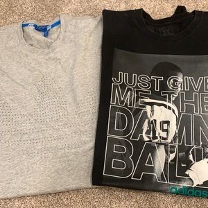 2 mens adidas casual t-shirts size XL